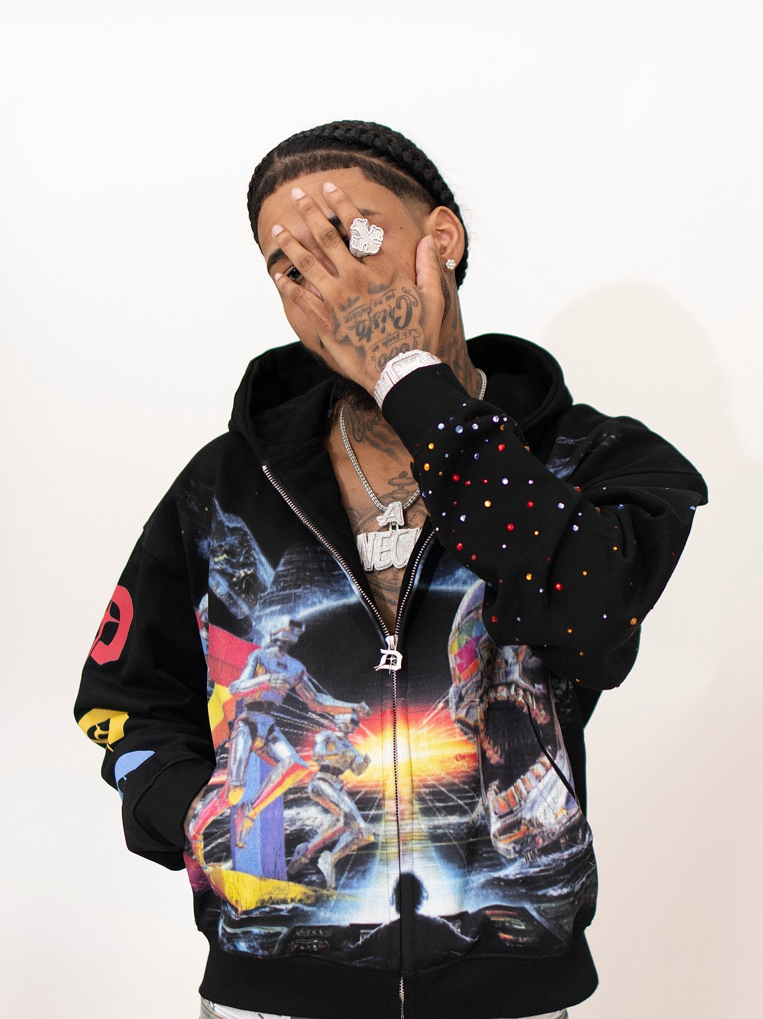 Gamer space digital hoodie