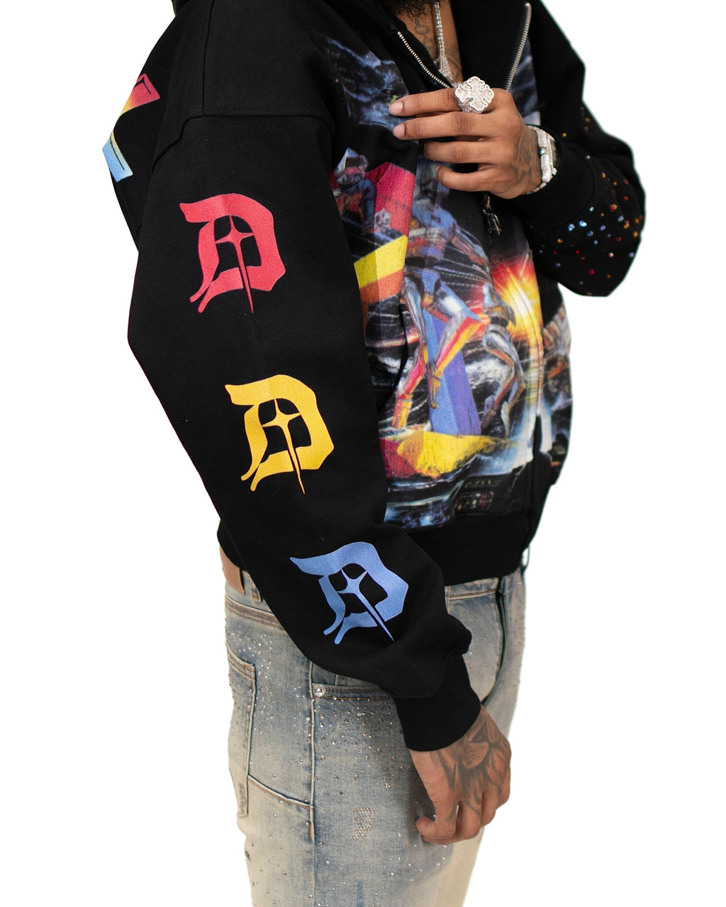 Gamer space digital hoodie