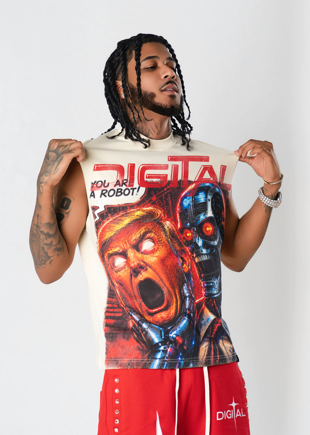 DIGITAL FDT SLEEVELESS TEE