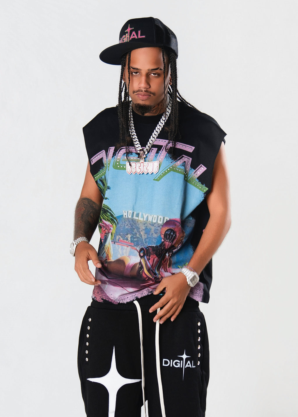DIGITAL LA SLEEVELESS TEE