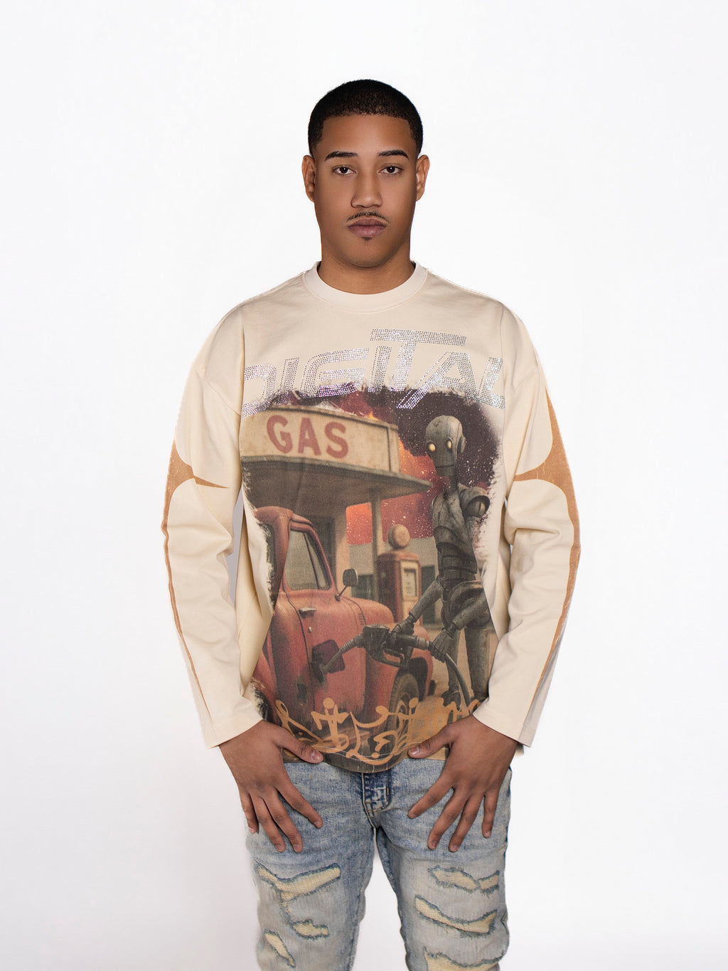DIGITAL OLD WEST LONG-SLEEVED TEE