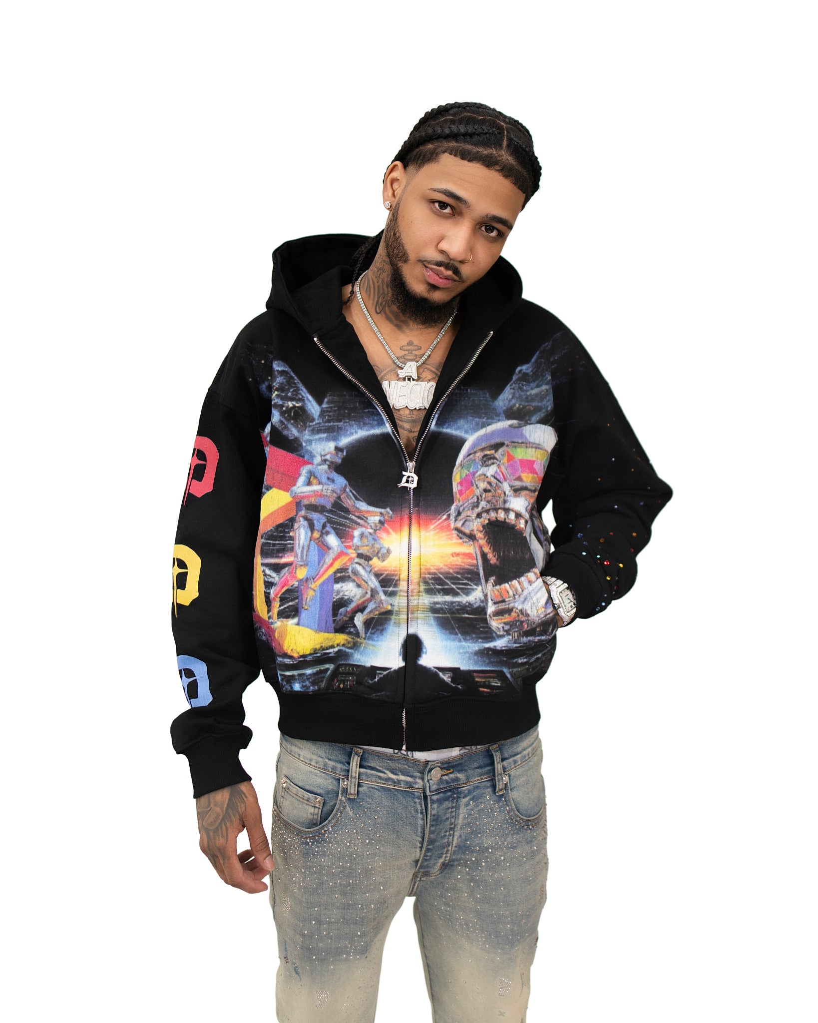 Gamer space digital hoodie